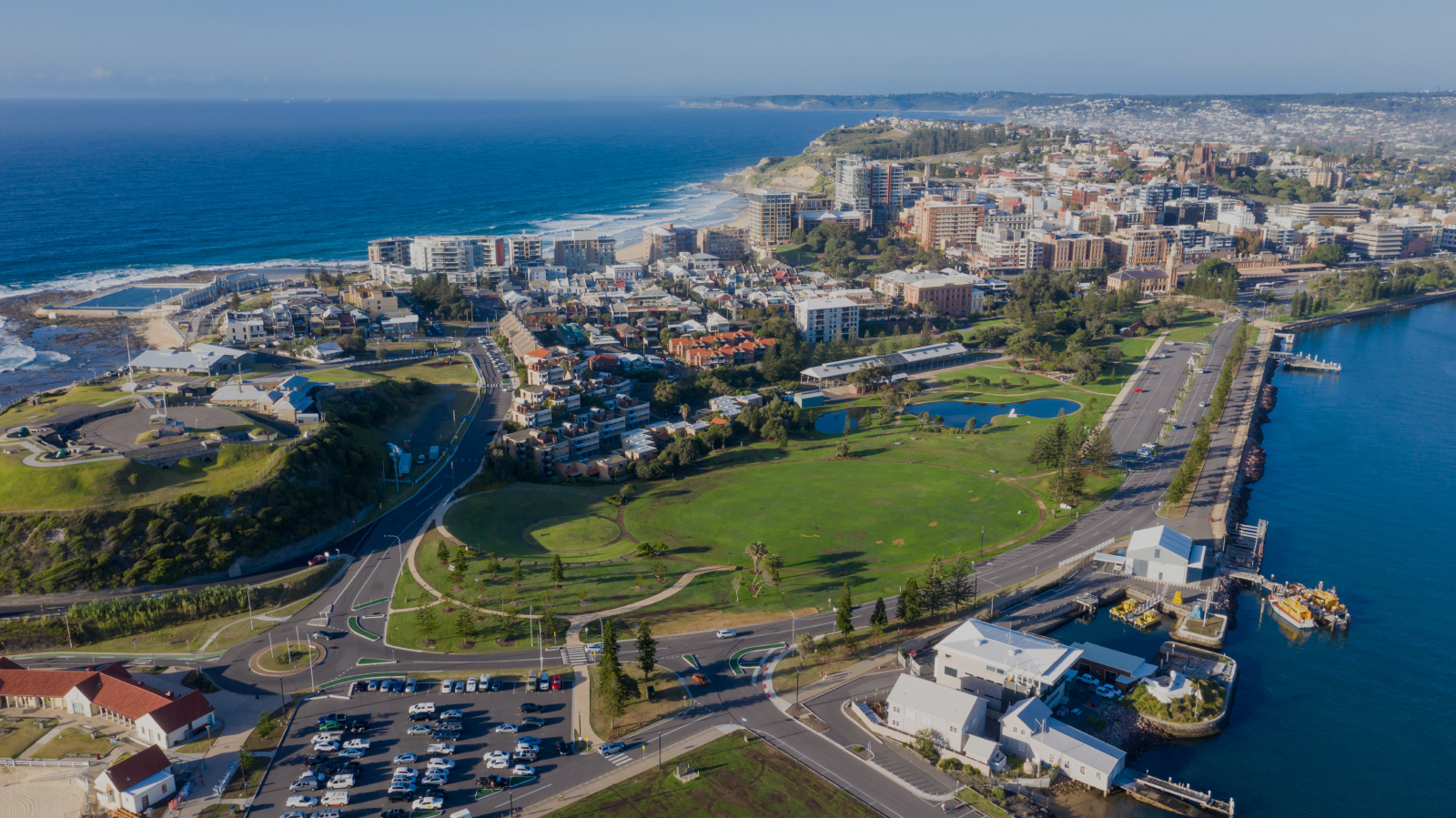 View of Newcastle from the air